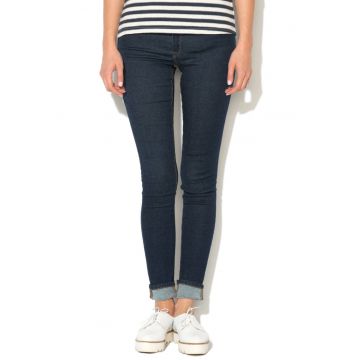 Jeansi skinny elastici albastru inchis