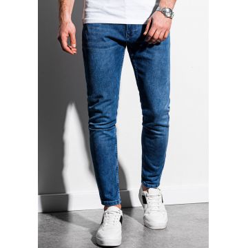 Blugi slim fit cu detalii cu aspect decolorat