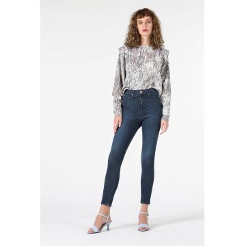 Blugi skinny cu talie inalta