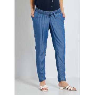 Pantalono jogger de lyocell cu snur