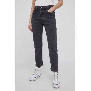 Levi's jeansi 501 Crop femei, high waist