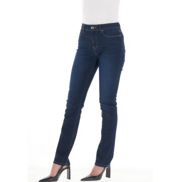 Blugi skinny cu cusaturi contrastante