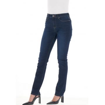 Blugi skinny cu cusaturi contrastante