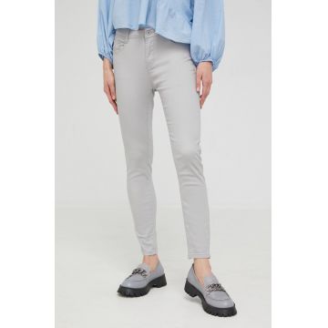 Answear Lab jeansi Push-up femei, culoarea gri, medium waist