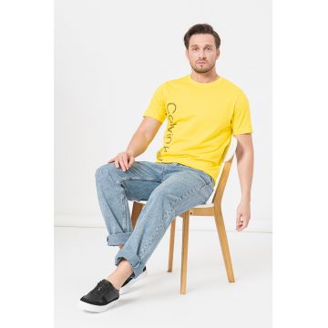 Blugi drepti cu aspect decolorat