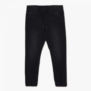 Cropp - Blugi jogger cu efect prespălat - Negru