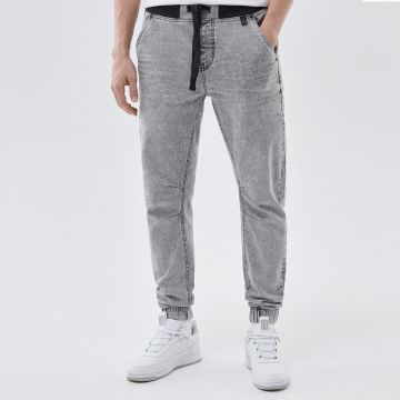 Cropp - Blugi jogger - Gri deschis