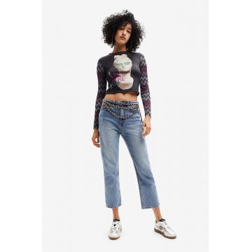 Desigual jeansi femei , high waist