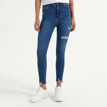 House - Blugi high waist skinny - Bleumarin