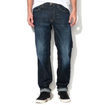 Blugi conici cu aspect decolorat