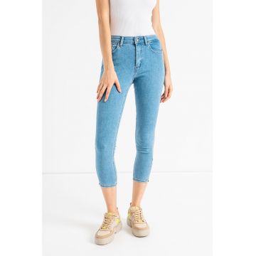 Blugi crop skinny Blush