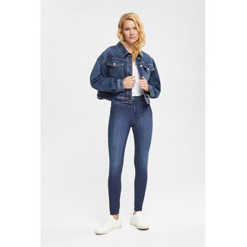 Blugi skinny cu talie inalta