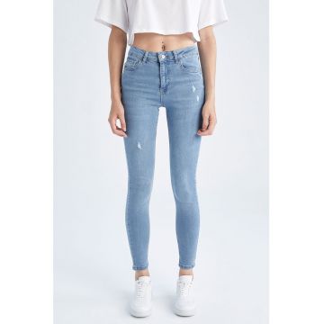 Blugi skinny cu talie medie