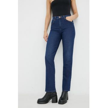 Wrangler jeansi Straight Dream Blue femei , high waist