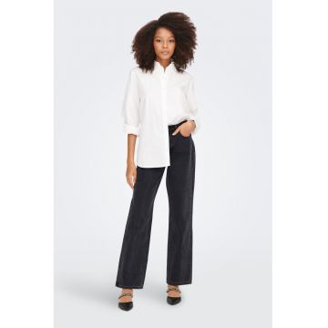 Blugi drepti cu talie inalta