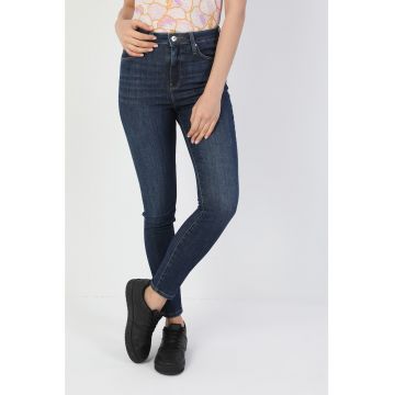 Blugi skinny cu talie inalta