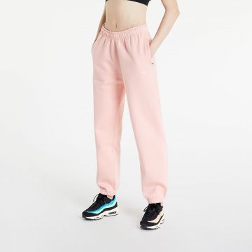 NikeLab Solo Swoosh Women's Fleece Pants Bleached Coral/ White