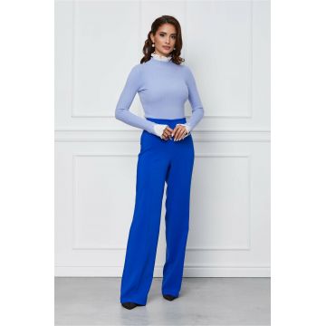 Pantaloni LaDonna albastrii evazati