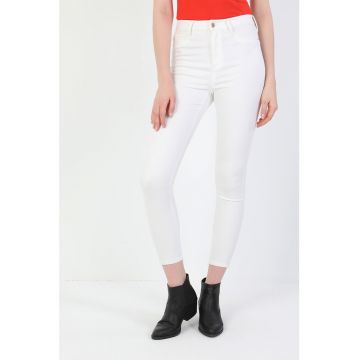 Blugi skinny cu talie inalta