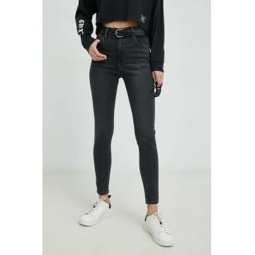 Levi's jeanși 720 Hirise femei high waist 52797.0355-Blacks
