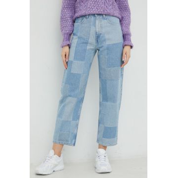 Pepe Jeans jeansi Dover Weave femei high waist
