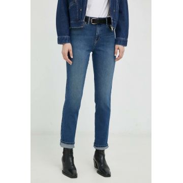 Wrangler jeansi Slim Blue Noise femei high waist