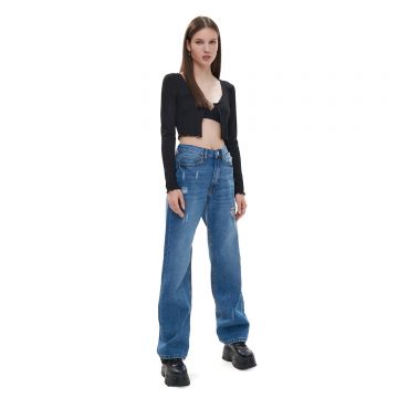 Cropp - Blugi straight - Albastru