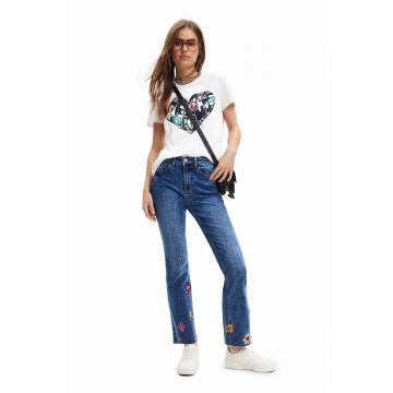 Desigual jeansi femei high waist