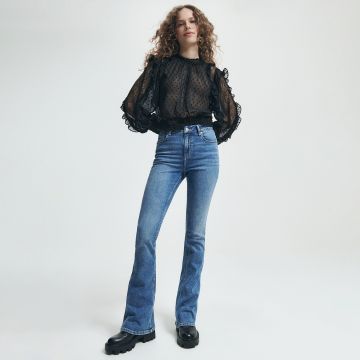 Reserved - Blugi flare high waist - Albastru Reserved - Blugi flare high waist - Albastru