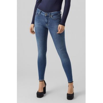 Blugi skinny cu talie medie