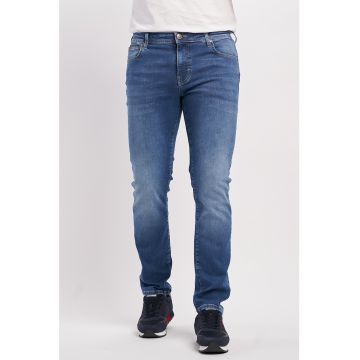 Blugi slim fit cu aspect decolorat Miami