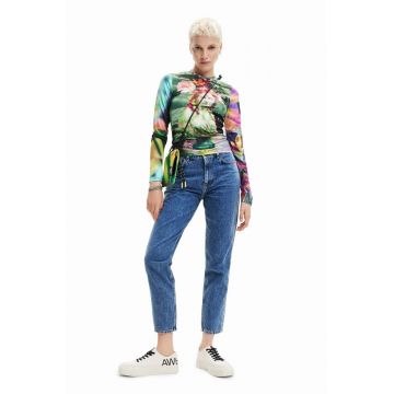 Desigual jeansi femei high waist