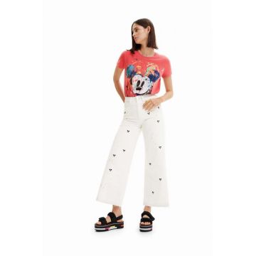 Desigual jeansi x Disney femei medium waist