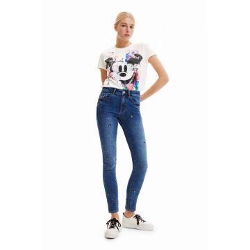 Desigual jeansi x Disney femei medium waist