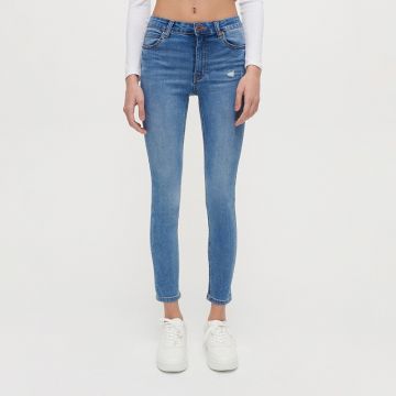 House - Blugi skinny cu efect push up - Albastru