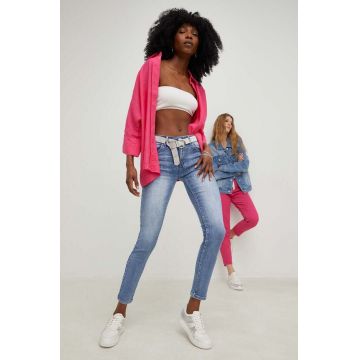 Answear Lab jeansi x colecția limitată SISTERHOOD femei high waist