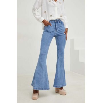 Answear Lab jeansi x colecția limitată SISTERHOOD femei high waist