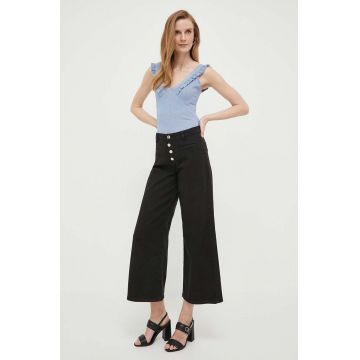 Artigli jeansi femei, culoarea negru, high waist