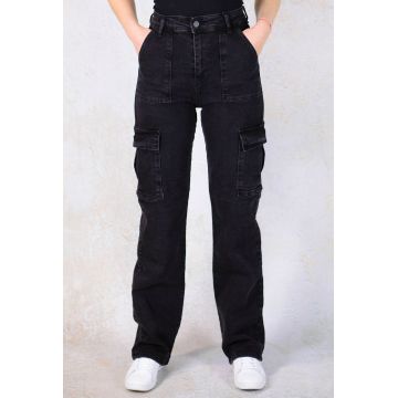 Blugi Cargo Style Black