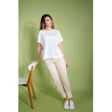 Blugi mom fit cu terminatie nefinisata Fiinley