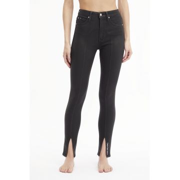 Blugi super skinny cu talie inalta