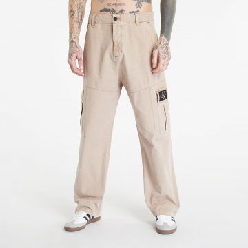 Calvin Klein Jeans Mineral Dye Cargo Woven Pants Shitake