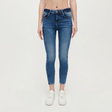 House - Blugi skinny cu talie medie - Bleumarin