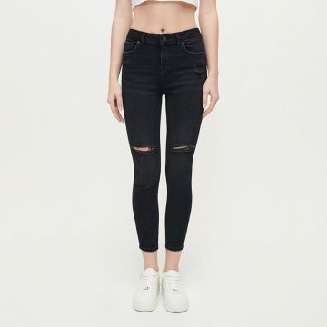 House - Blugi skinny cu talie medie - Negru