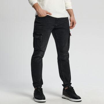 Sinsay - Blugi jogger - Negru