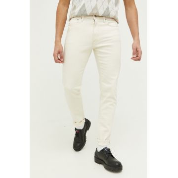 Abercrombie & Fitch jeansi barbati, culoarea bej