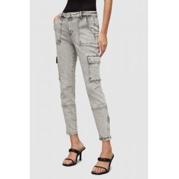 AllSaints jeansi femei, culoarea gri