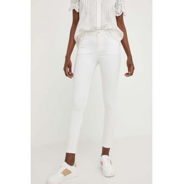 Answear Lab jeansi femei, culoarea alb