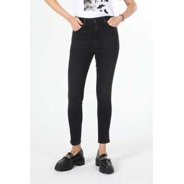 Blugi skinny cu talie inalta