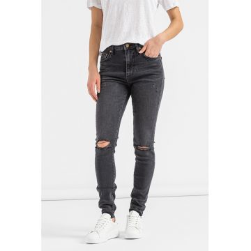 Blugi skinny cu talie inalta Vintage